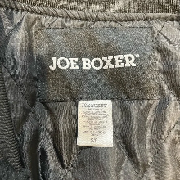 Pleather and Fleece Joe Boxer Jacket S - Picture 4 of 5
